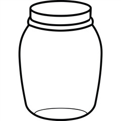 glass jar vector illustration