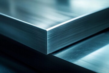 Close-up view of finely machined titanium alloy sheet showcasing precision and craftsmanship