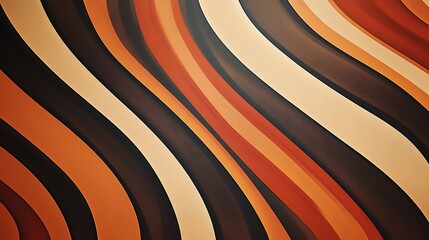Abstract Curved Lines in Warm Brown Tones