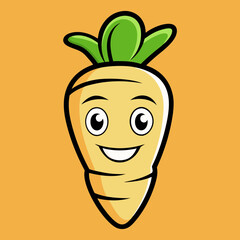 Parsnip Mascot Logo – Cute & Creative Vector Illustration