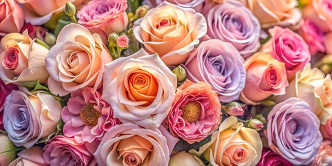 Romantic Flowers Backgroun Photo Wallpaper