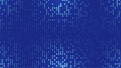 Abstract. Blue Digital Pixel Pattern Background. Technology or Science Research Presentation Backdrop.