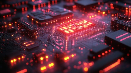 Obraz premium Technology Circuit Design with Digital Innovation