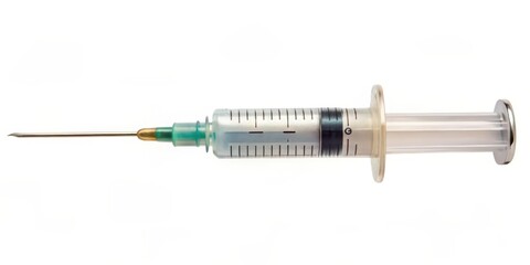 Fototapeta premium Medical Syringe on White Background