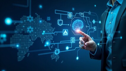 Futuristic Digital Healthcare Interface: AI and Data-Driven Medical Innovation