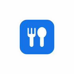 restaurant area icon sign vector