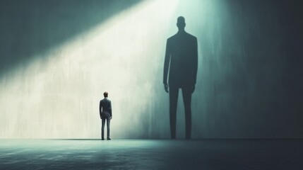 A figure reflecting on personal fears.