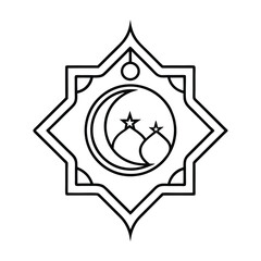 Elegant Islamic Ornament Vector with Arabic Geometric and Decorative Design-05