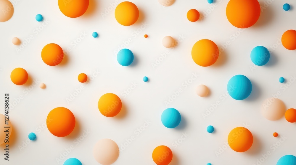 Poster abstract colorful circles on a white background create a vibrant and playful atmosphere. this image 