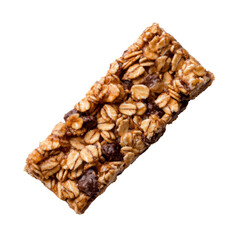 Obraz premium Delicious and Healthy Granola Bar with Oats and Chocolate Chips Perfect for Snack Time or On-the-Go Nutrition in a Minimalist Setting