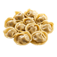 Pelmeni is a Russian dish consisting of dumplings made from unleavened dough and filled with minced meat. The meat used for pelmeni filling varies, it can be beef, pork, chicken, or lamb.