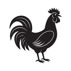 Gallic rooster silhouette- proud national symbol of France