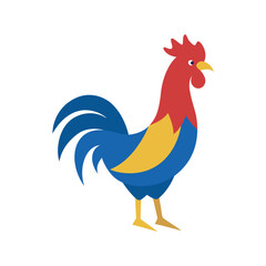 Gallic rooster illustration - traditional symbol of France