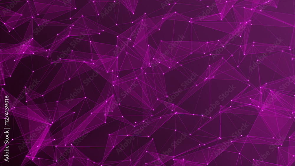 Poster purple plexus dot abstract technology futuristic network with loop white background
