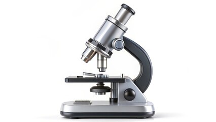 Microscope on White Background