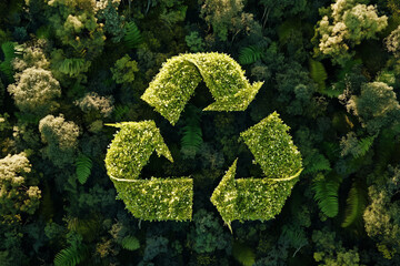 Recycling symbol design concept for sustainability
