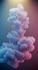 A surreal misty smoke effect with soft tendrils curling and merging in the air.
