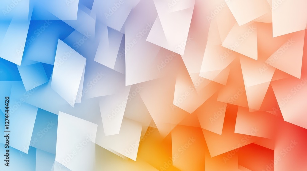 Aufkleber a vibrant abstract background featuring a blend of blue, white, and orange hues, creating a dynamic 