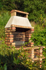 Brick Barbecue Grill in Garden