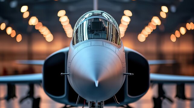 Bulletproof Glass Concept, Modern Armored Aircraft Cockpit Design with Bulletproof Glass and High-Tech Features in Indoor Display