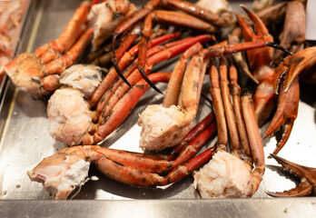 crab tentacles are sold on the market