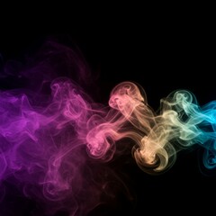 Obraz premium A surreal misty smoke effect with soft tendrils curling and merging in the air.