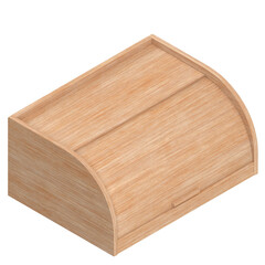 3D rendering illustration of a bread bin with a swing top