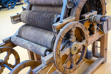 Wool-beating machine made in Russia in 19 century