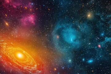 Fototapeta premium An artistic representation of cosmic strings creating ripples across the fabric of the universe
