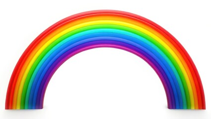 Obraz premium Rainbow Arc on White Background