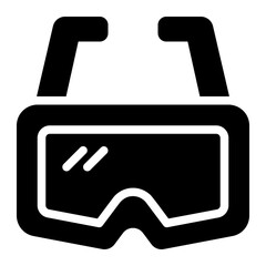 safety glasses glyph icon