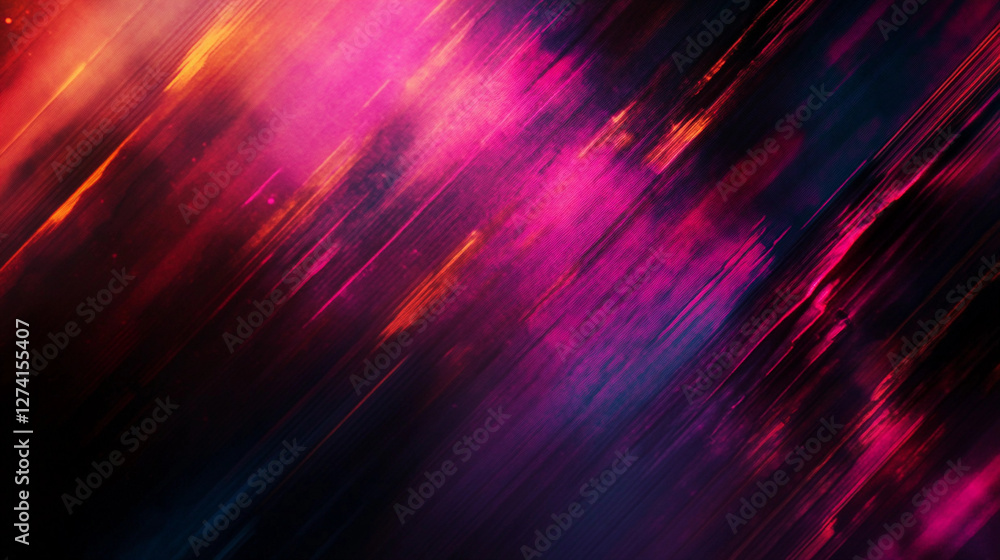Poster dynamic abstract background showcasing vibrant dark colors with streaks of light creating an energet