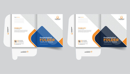 Company business file folder or stationary template
