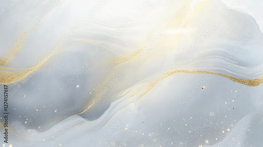 Poster elegant marble background with gold veins and soft lighting creating a luxurious and serene atmosphe