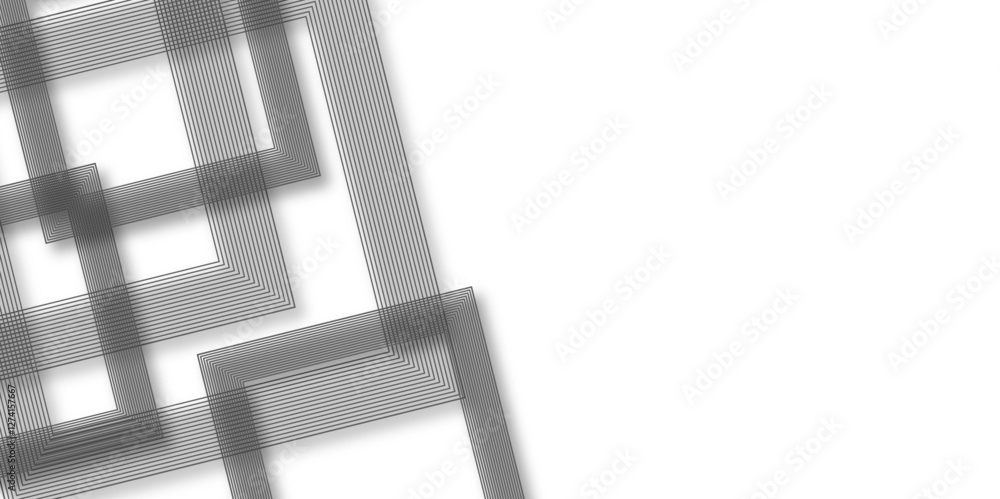 Poster Modern abstract white and gray background vector. Elegant concept design with gray line. Vector digital art diagonal striped arrow Stylish Seamless pattern grey gradient background. 