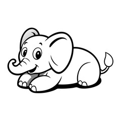 Sticker design of The elephant