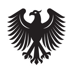 Federal eagle silhouette- iconic symbol of Germany
