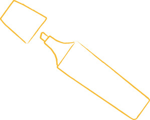 Marker Pen School Illustration Hand Drawn Clipart Vector