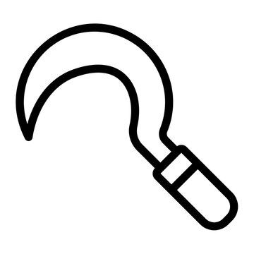 recommend clip art: Sickle line icon