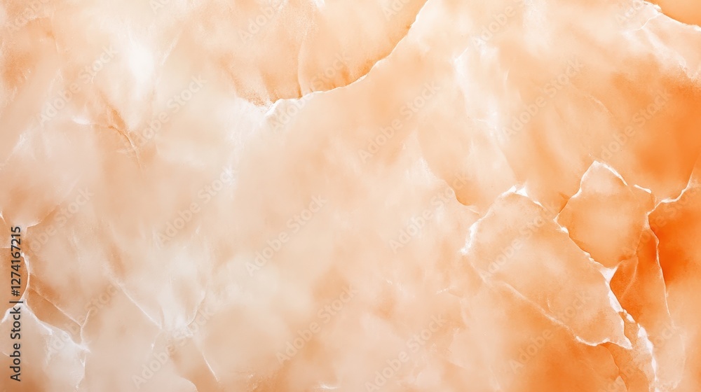 Poster a close-up view of a beautifully textured orange and cream marble surface. the smooth lines and gent