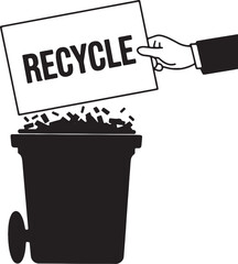 Trash bin. Vector isolated icons. Black vector trash dusbin sign icon.