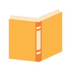 Vector image of an open book icon with white background