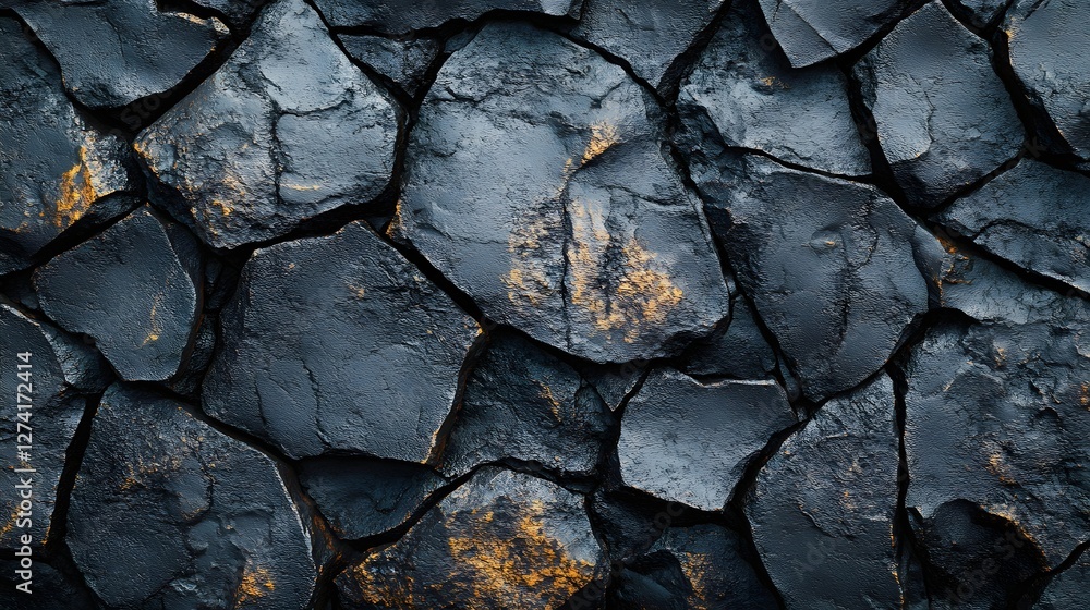 Poster close-up shot of a dark stone wall. abstract background with rough texture. dark stone wall texture: