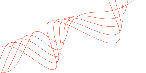 Thin line wavy abstract vector background. Curve wave seamless pattern. Line art striped graphic template.
