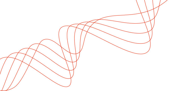 Thin line wavy abstract vector background. Curve wave seamless pattern. Line art striped graphic template.