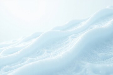 Serene Winter Landscape Undulating Snowdrifts Under a Soft, Bright Sky