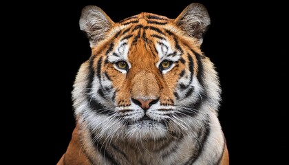 white bengal tiger on black background