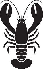 Lobster icon or logo silhouette Vector illustration