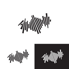 Sound waves vector illustration