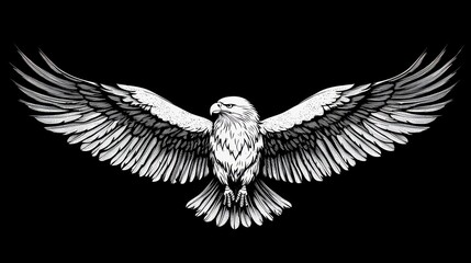 Obraz premium Powerful eagle in flight, graphic design, artwork